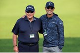 Butch Harmon with son and fellow golf coach Claude Harmon III.