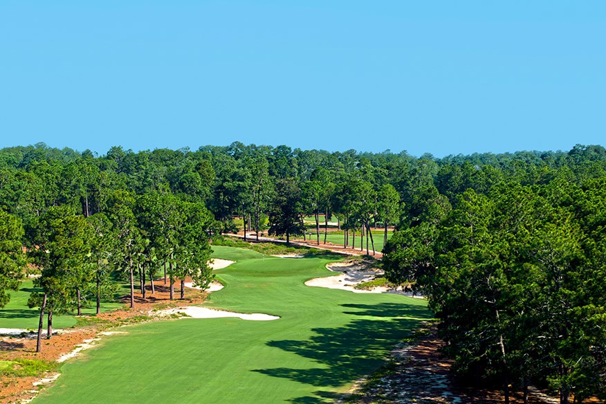 The par-4 16th hole usually plays as a par-5 for members