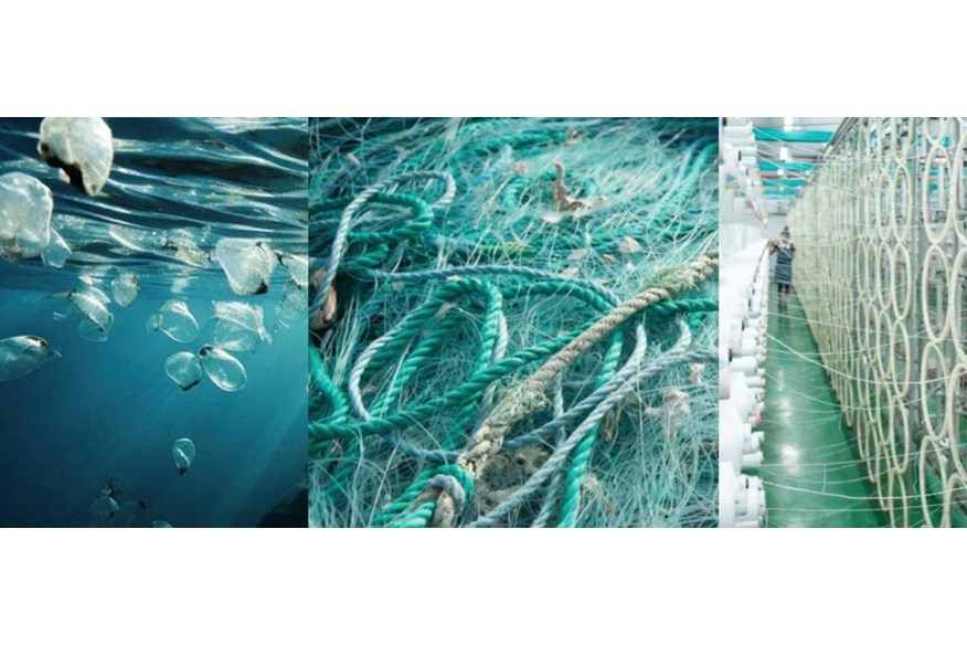 The fishing nets and plastic bottles collected by SeaWasteX to be turned into recycled materials