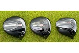 A close up of all three Titleist GT driver soles