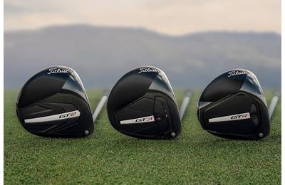 A close up to show the sole detailing of the Titleist GT2, GT3, and GT4 drivers