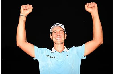 Matteo Manassero Celebrates Victory