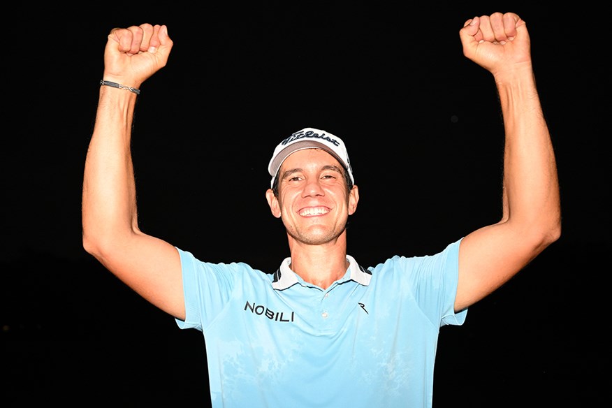 Matteo Manassero Celebrates Victory