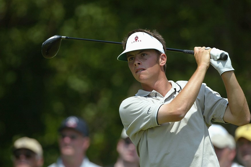 Spencer Levin hits a tee shot in the 2004 US Open, a tournament in which he made a hole-in-one