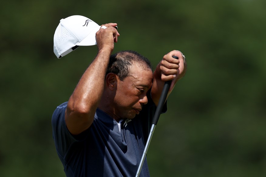 Tiger Woods was feeling the heat at Pinehurst