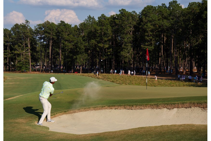 Tony Finau's charge was derailed on the 13th hole at the US Open on Saturday