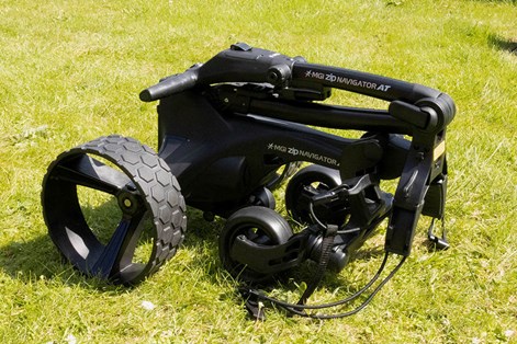 The MGI Zip Navigator AT trolley folds up fairly compact