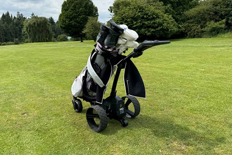 The MGI Zip Navigator AT electric trolley is designed for all-terrain use