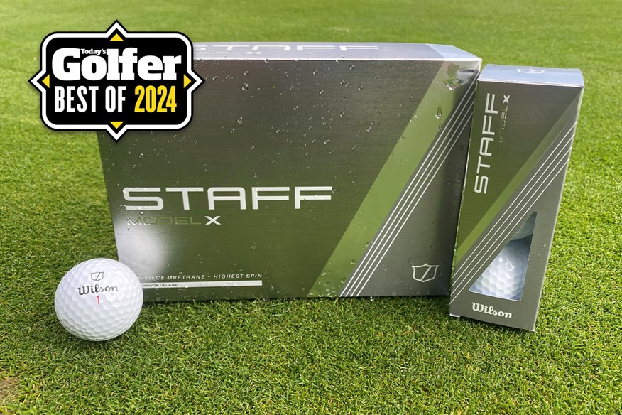 The Wilson Staff Model X golf ball with a Today's Golfer Best of 2024 badge