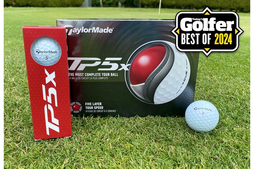 The TaylorMade TP5x with a Today's Golfer Best of 2024 badge