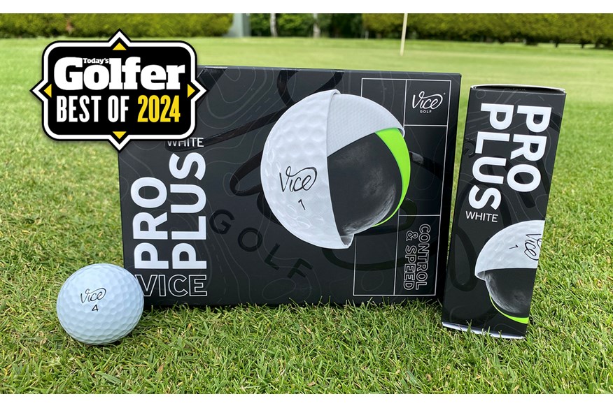 The Vice Pro Plus with a Today's Golfer Best of 2024 badge