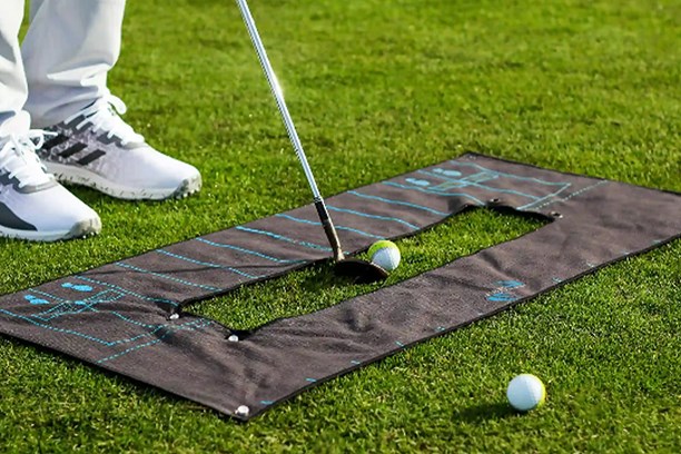 The towel can be used to improve confidence with iron, wedge and wood shots