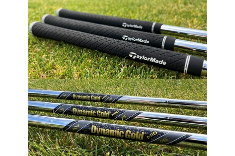 The stock shafts and grips in the TaylorMade P7CB and P770 2024 irons.