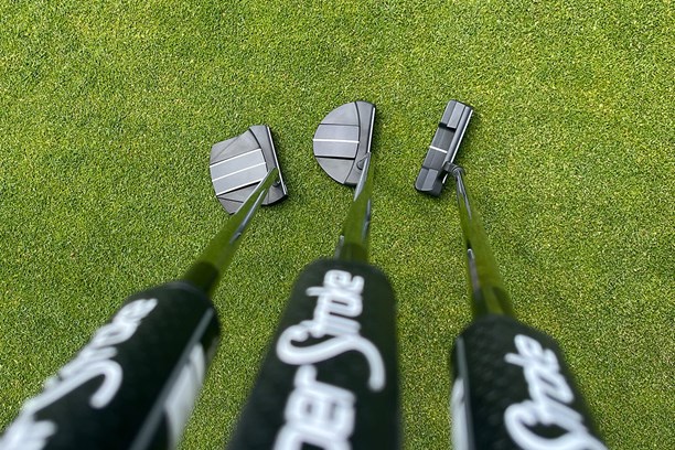 Teardrop putters come in a choice of three Superstroke grip sizes included