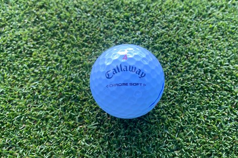 Callaway Chrome Soft Trickle Track ball stamp