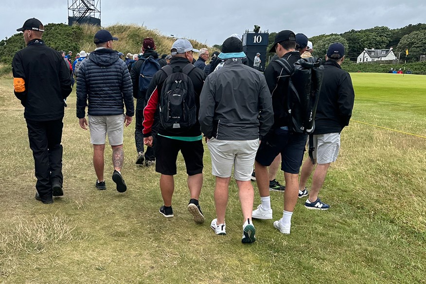 Legs on show at The Open, regardless of weather