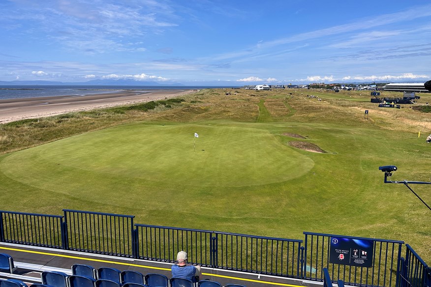 The view of the 5th green at Royal Troon for the 2024 Open Championship