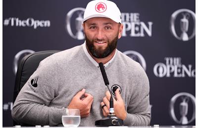 Jon Rahm addresses the media ahead of the 2024 British Open