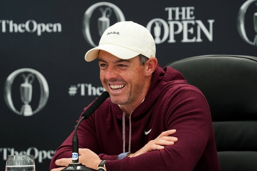 Rory McIlroy at his British Open press conference at Royal Troon.