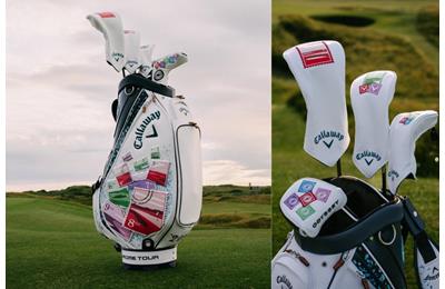 Callaway's 2024 Open Staff Bag features a postage stamp design.