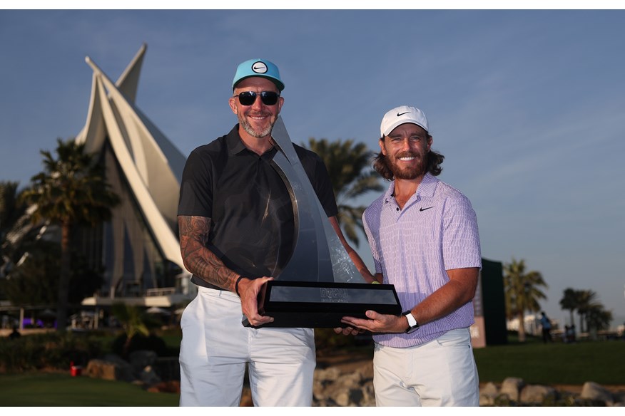 Caddie Ian Finnis helped Tommy Fleetwood win the Dubai Invitational in January