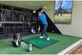 Neil Wain at the top of high backswing testing the KBS Max HL driver shaft