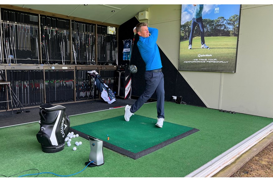 TG test pro Neil Wain hitting driver