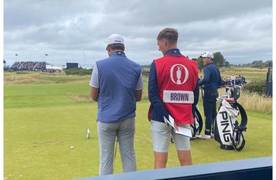 I followed Dan Brown, the unexpected first round leader of The British Open