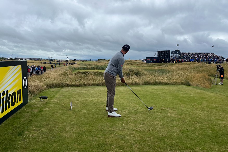 Adam Scott tee shot at Royal Troon