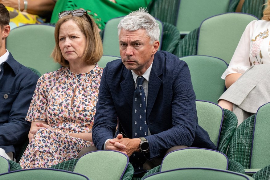 Jonathan Edwards in the Royal Box at Wimbledon