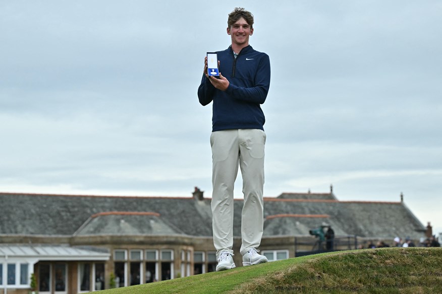 Calum Scott with The Open Championship Silver Medal