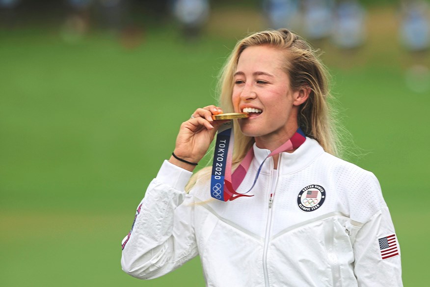 Nelly Korda with her Olympic gold medal