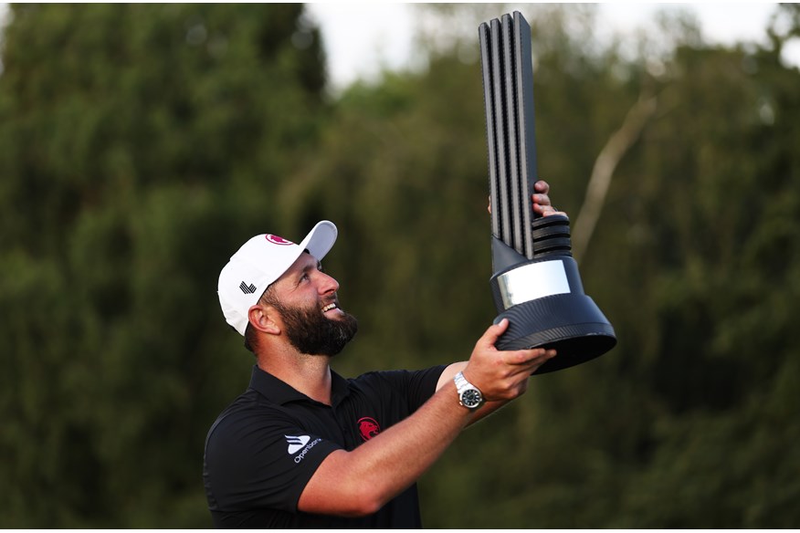 Jon Rahm wins his first LIV event, picking up $4,000,000 in prize money for victory at LIV Golf UK by JCB.