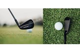 The Callaway Apex Ti Fusion sat behind a golf ball on a golf course