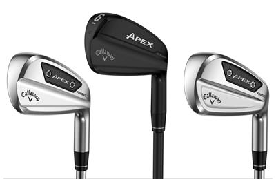 A hero image of the Callaway Apex AI200, AI300 and Ti Fusion irons