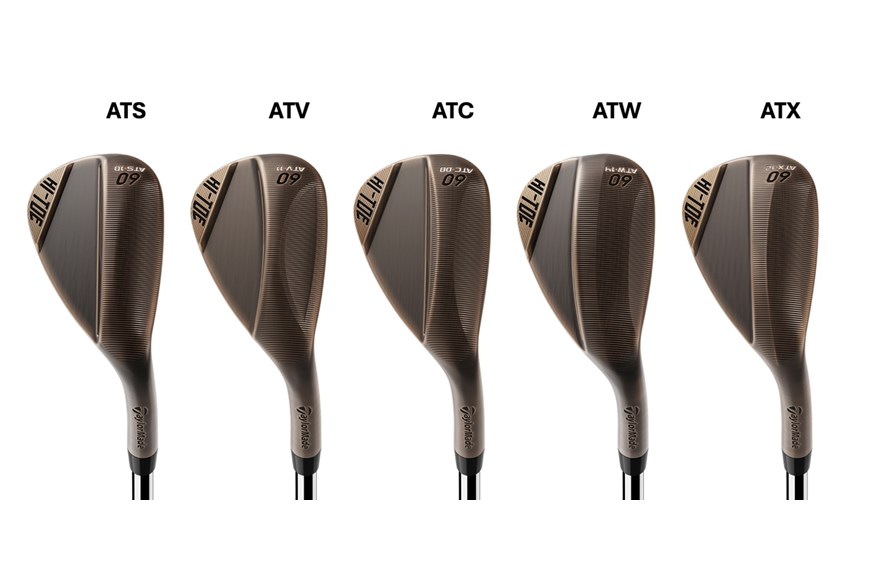 All five sole grind options of the TaylorMade Hi-Toe 4 wedge