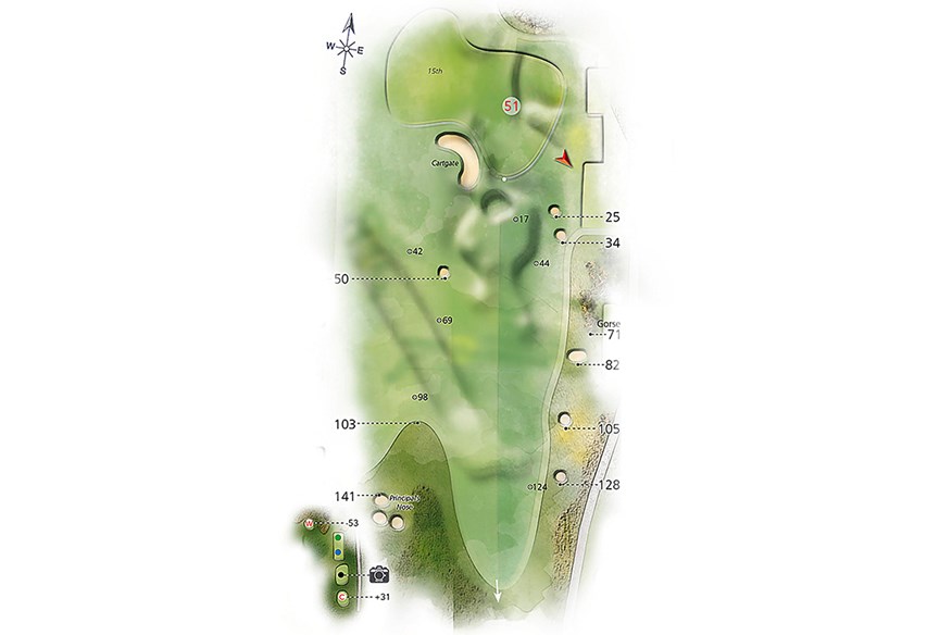 Hole 3 layout at St Andrews, Old Course