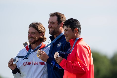 Hideki Matsuyama, Tommy Fleetwood, and Scottie Scheffler won bronze, silver and gold at the Paris Olympics