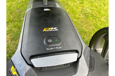 PowaKaddy electric trolley battery.