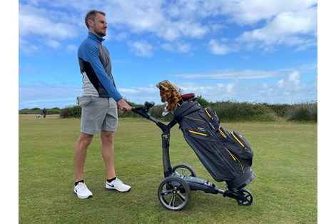 Using the PowaKaddy CT8 GPS at Royal North Devon Golf Club.