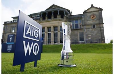 The AIG Women's Open Trophy at the Home of Golf