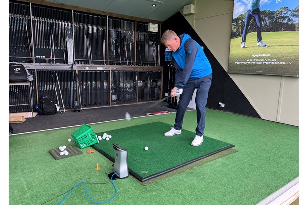 Neil Wain hitting the Mizuno JPX925 Iron family