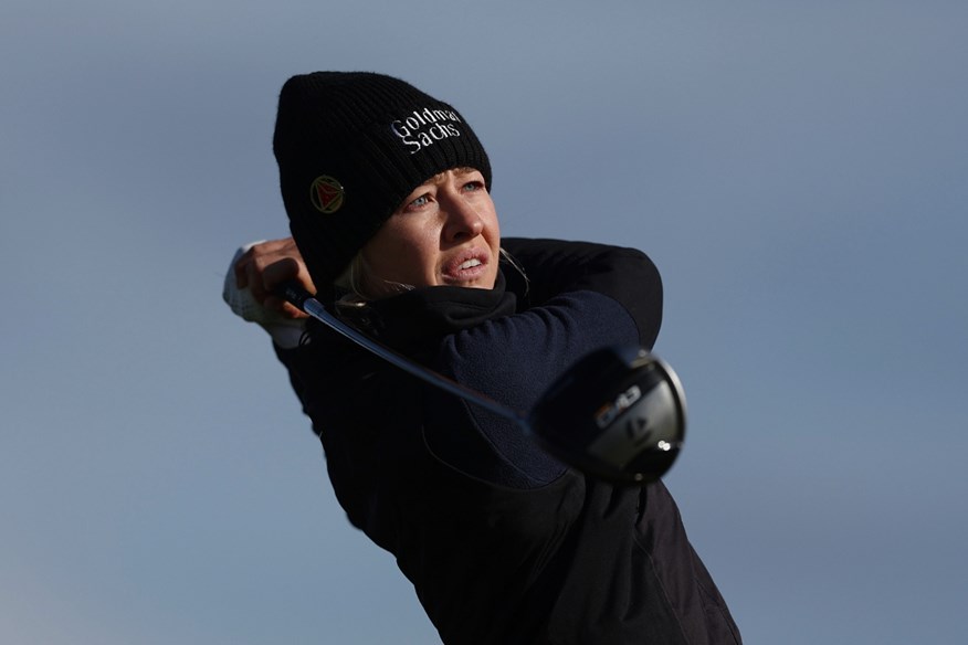 World No.1 Nelly Korda hits a drive during the second round of the AIG Women's Open