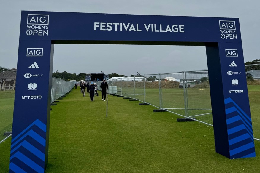 The entrance to the Festival Village at the AIG Women's Open