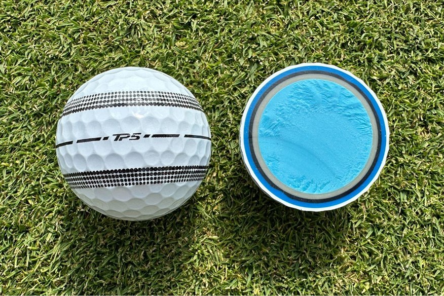 TaylorMade TP5 golf ball cut through