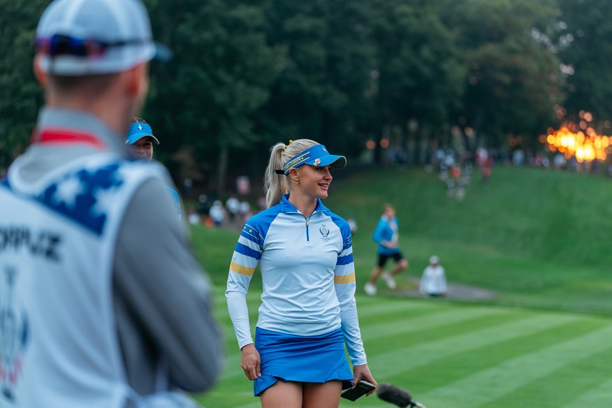 England's charley Hull during the first day of the 2024 Solheim Cup