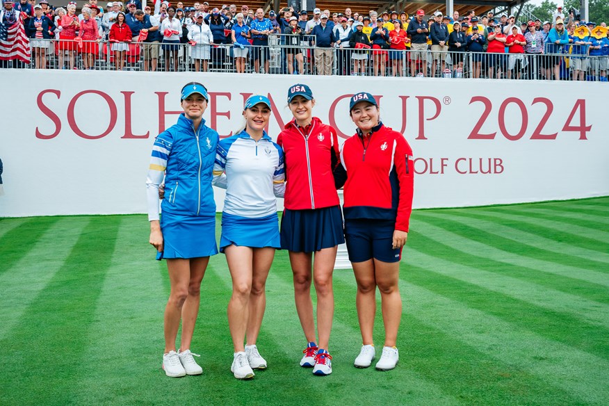 The first match on the tee at the 2024 Solheim Cup