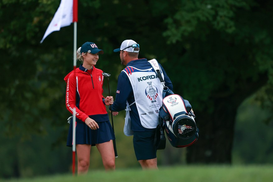 World No.1 Nelly Korda during the opening match of the 2024 Solheim Cup