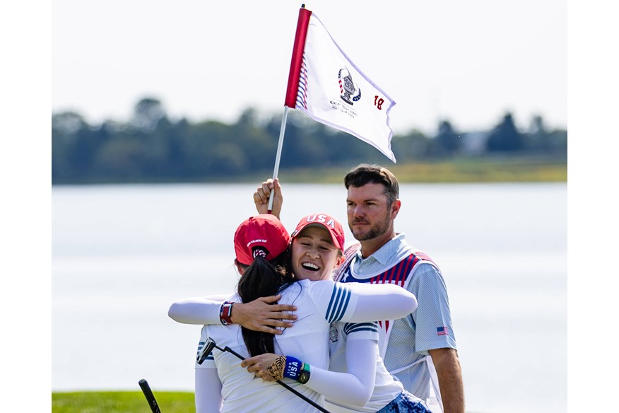 Nelly Korda during the third session of the 2024 Solheim Cup