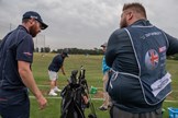 I chat with Jess McAvoy, Beef's caddie, before the round